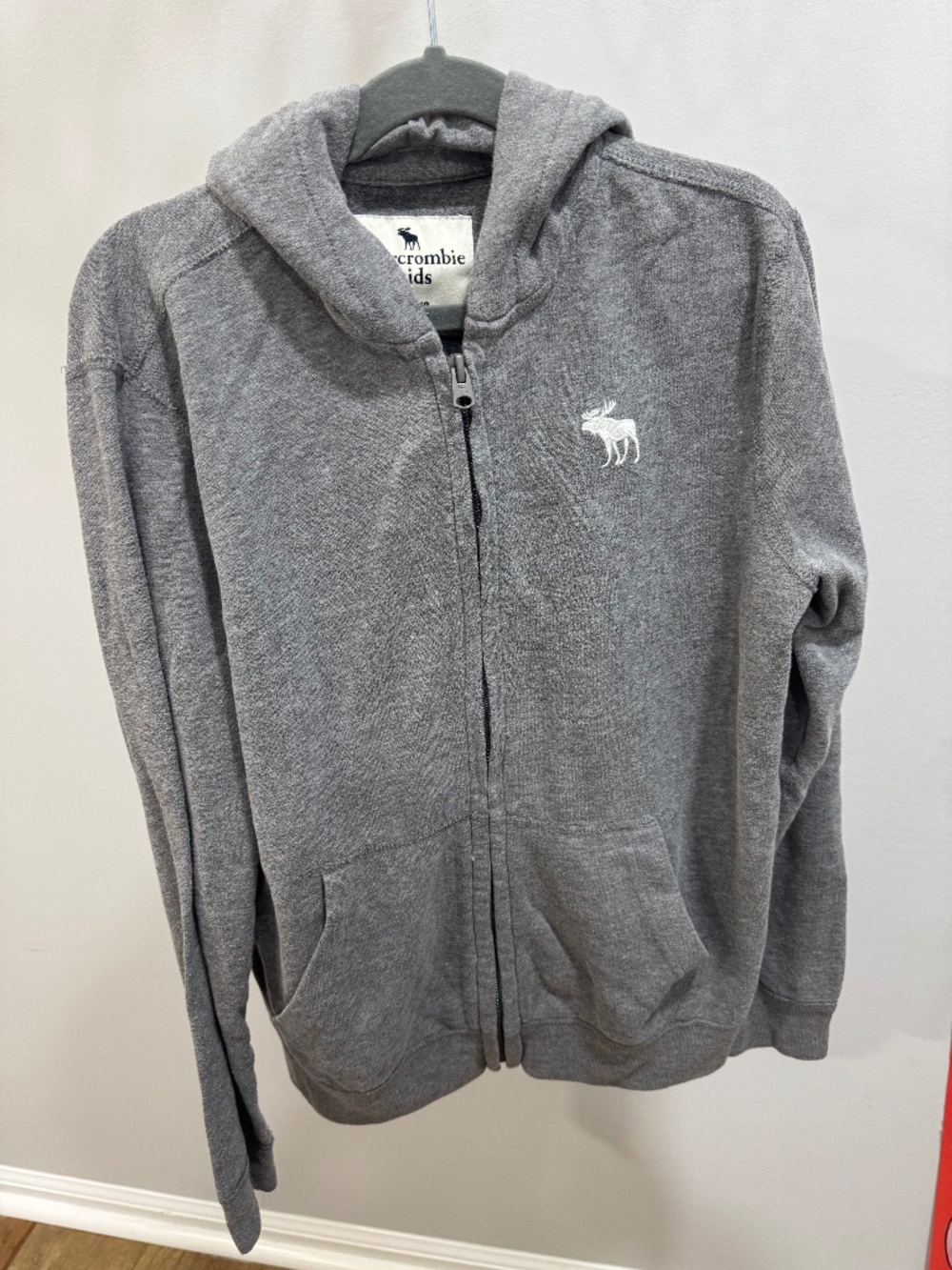 Abercrombie kids gray zip up sweater